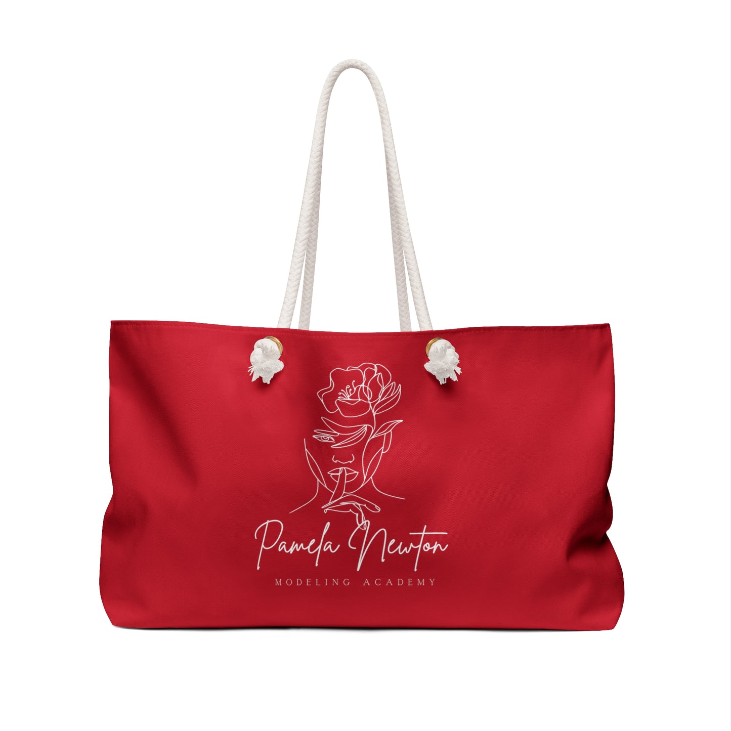 Pamela Newton Modeling Academy Dark Red Weekender Bag