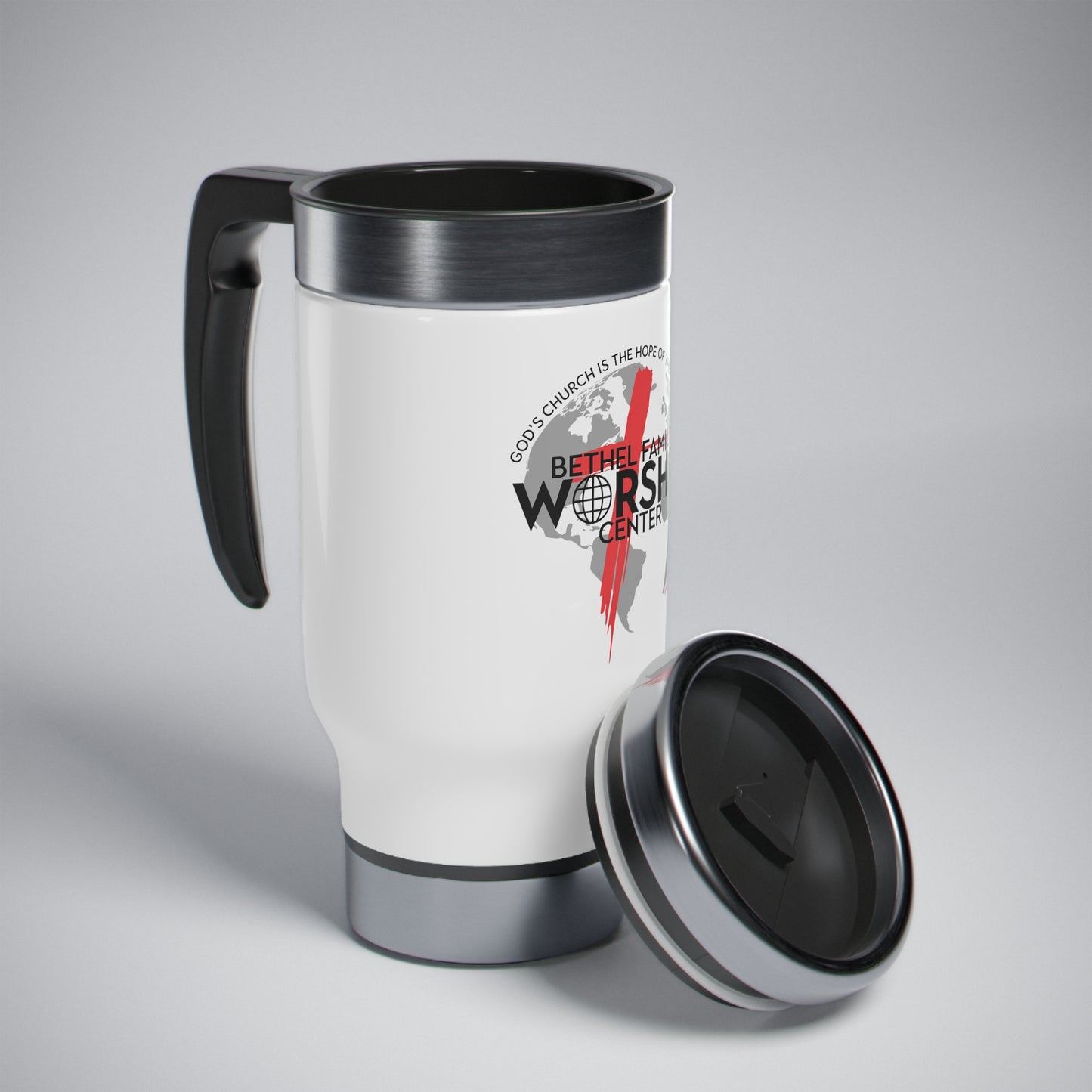 BFWC Stainless Steel Travel Mug with Handle, 14oz