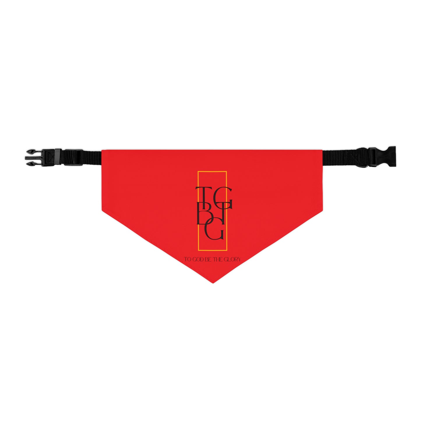 TGBTG Red Pet Bandana Collar Black Letters