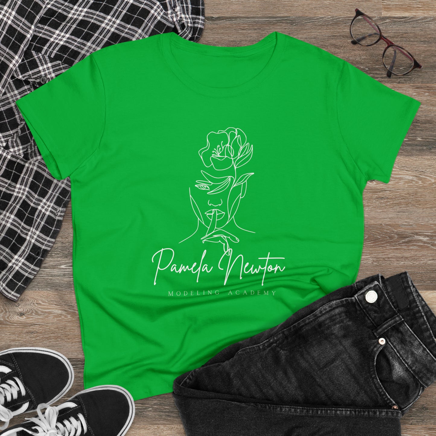 Pamela Newton Modeling Academy Women's Midweight Cotton Tee