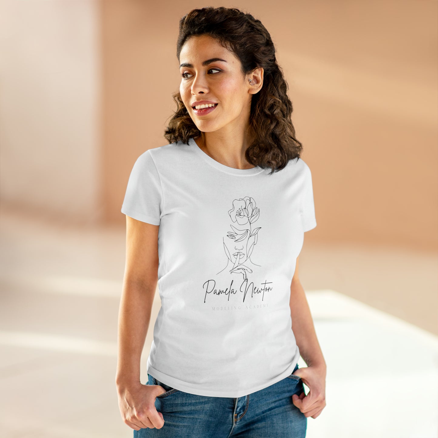 Pamela Newton Modeling Academy Women's Midweight Cotton Tee