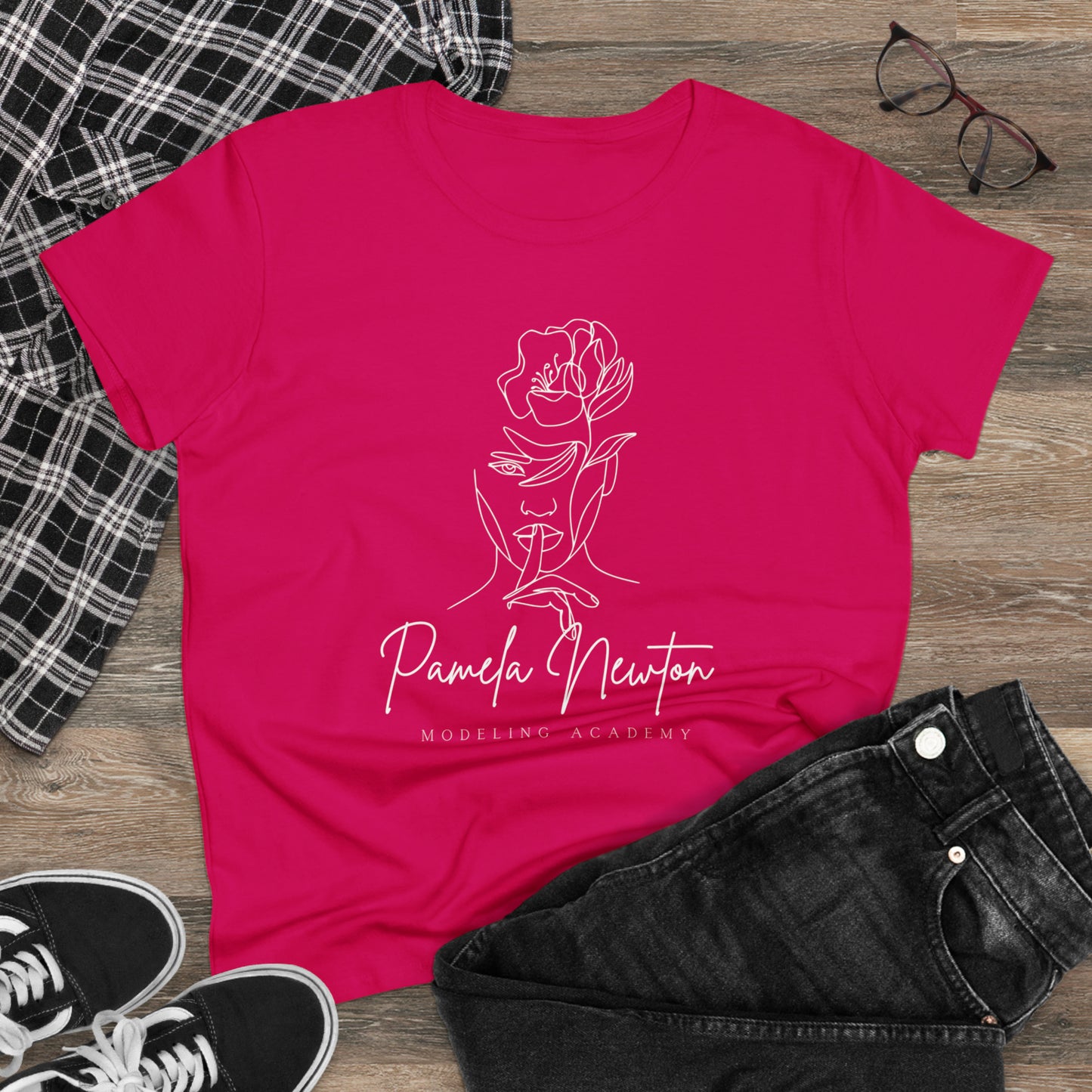 Pamela Newton Modeling Academy Women's Midweight Cotton Tee