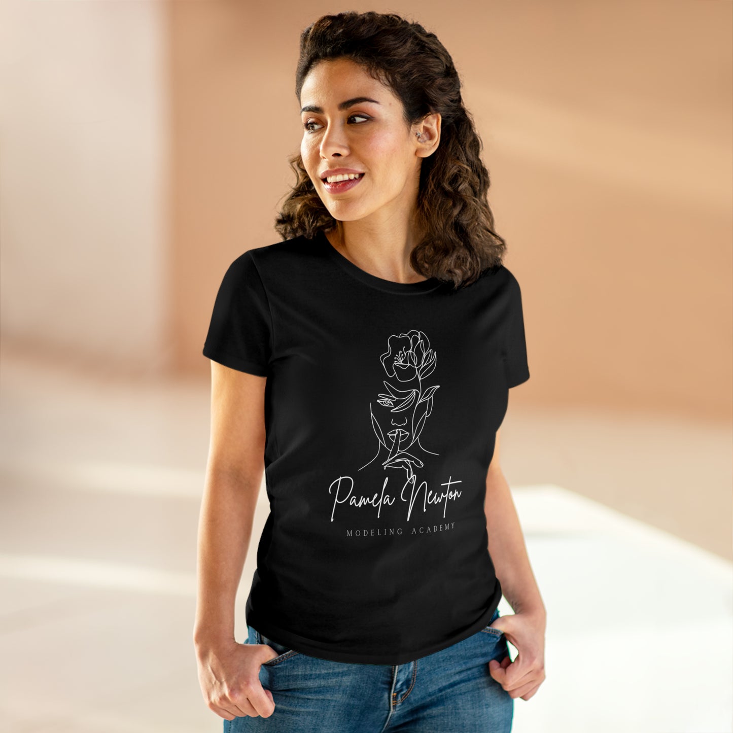 Pamela Newton Modeling Academy Women's Midweight Cotton Tee
