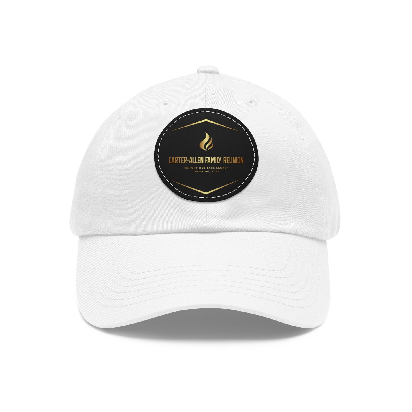 Carter Allen Dad Hat with Leather Patch (Round)