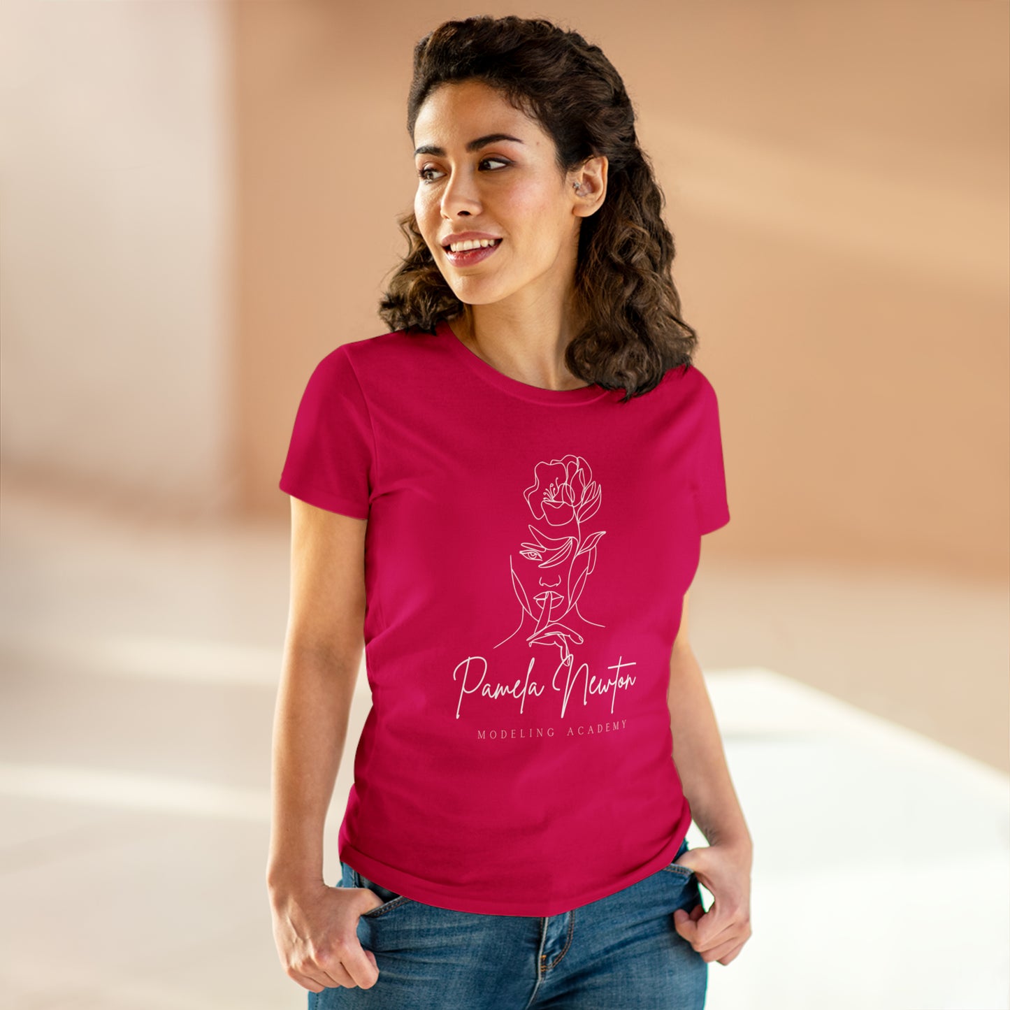 Pamela Newton Modeling Academy Women's Midweight Cotton Tee