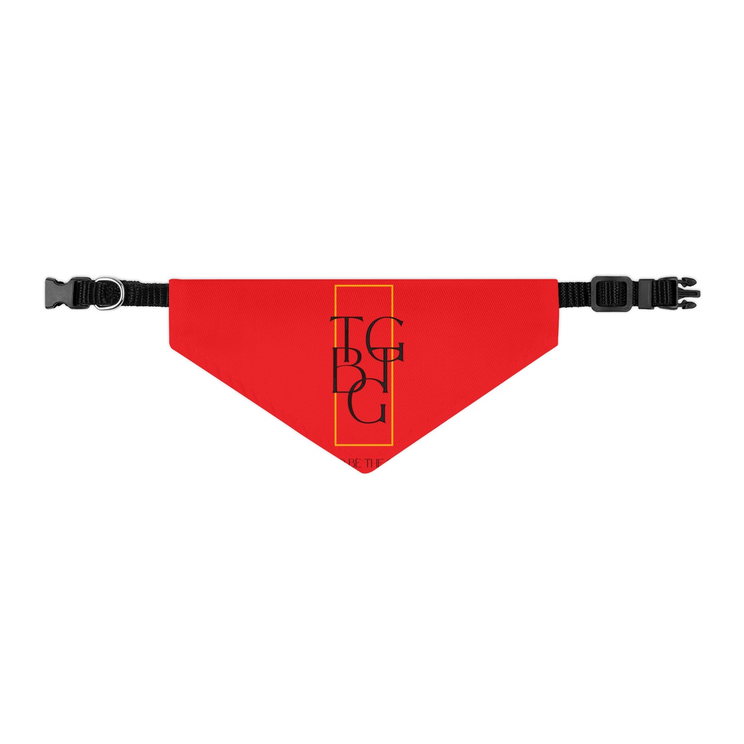 TGBTG Red Pet Bandana Collar Black Letters
