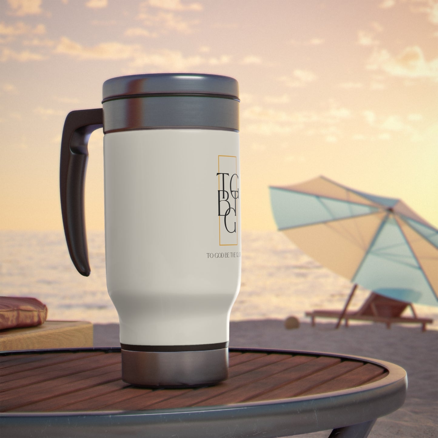 TGBTG Stainless Steel Travel Mug with Handle, 14oz