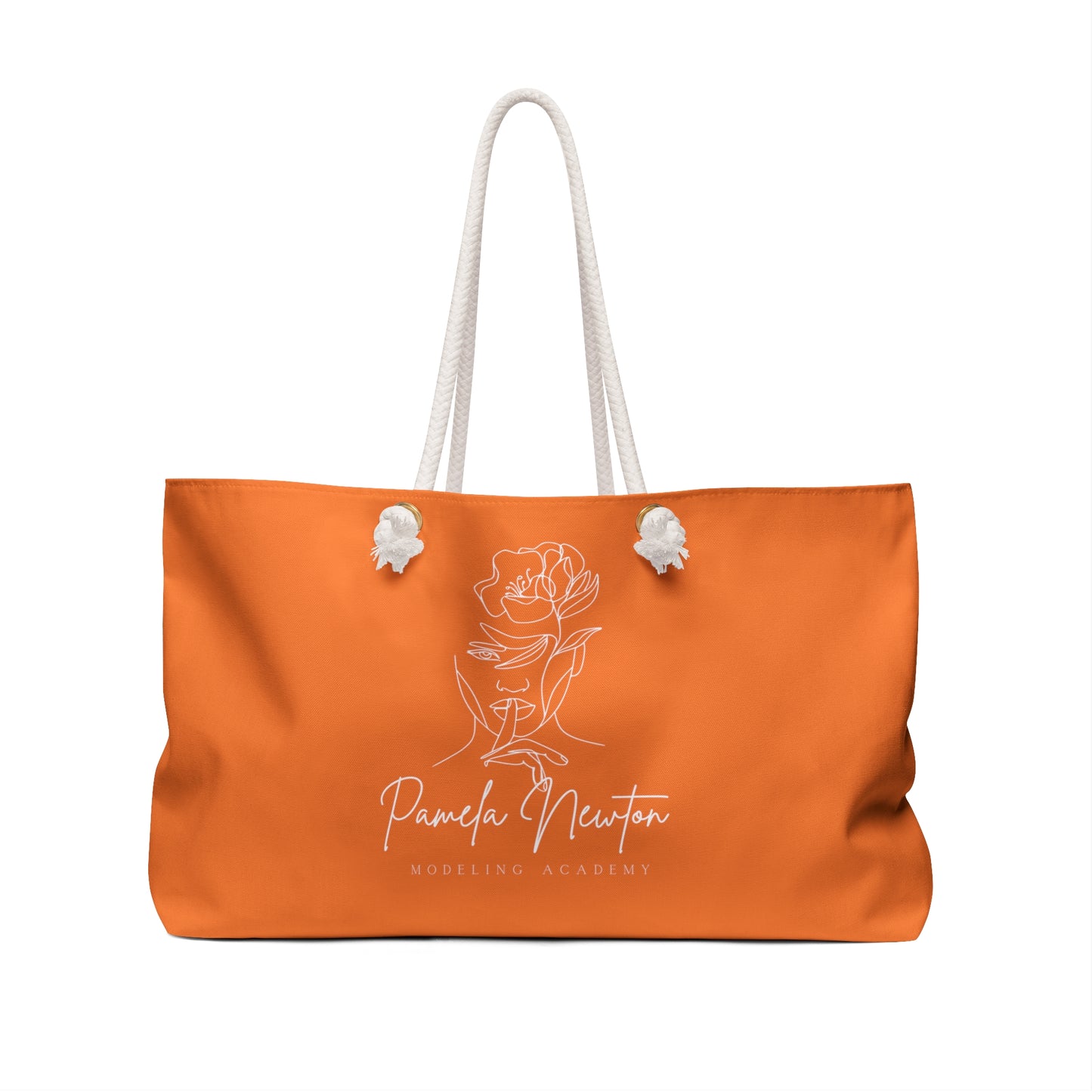 Pamela Newton Modeling Academy Light Orange Weekender Bag