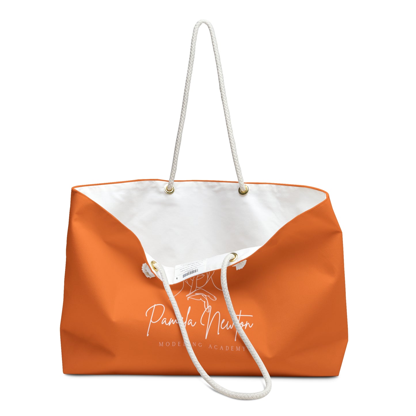 Pamela Newton Modeling Academy Light Orange Weekender Bag