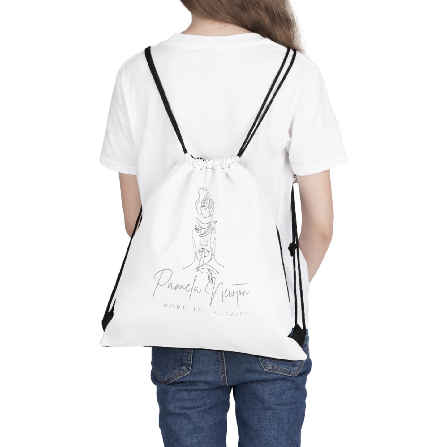 Pamela Newton Modeling Academy Outdoor Drawstring Bag