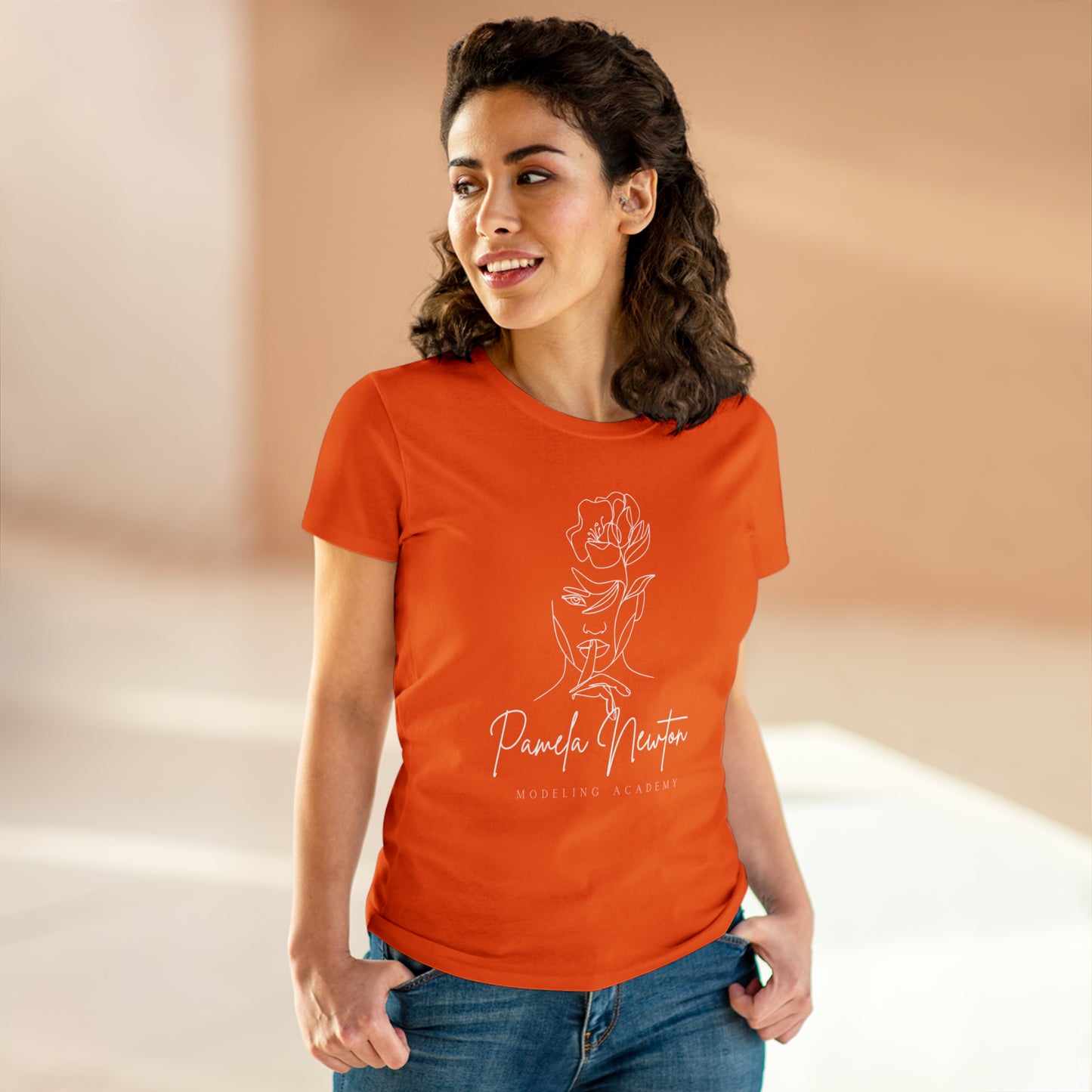 Pamela Newton Modeling Academy Women's Midweight Cotton Tee