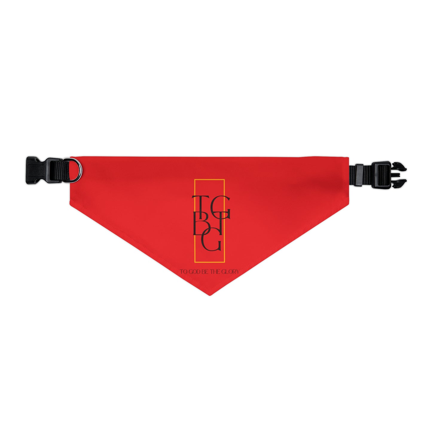 TGBTG Red Pet Bandana Collar Black Letters
