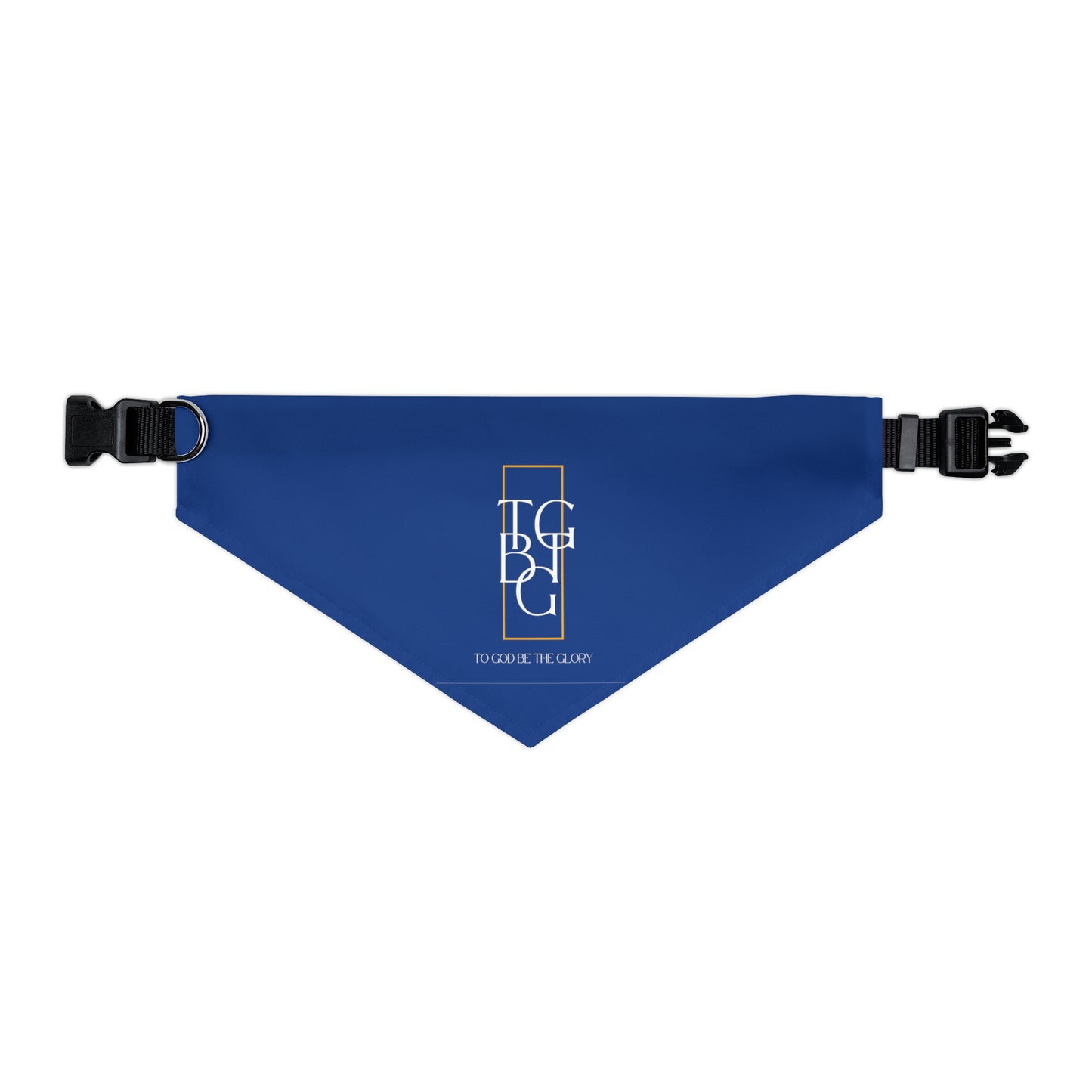 TGBTG Blue Pet Bandana Collar White Letters