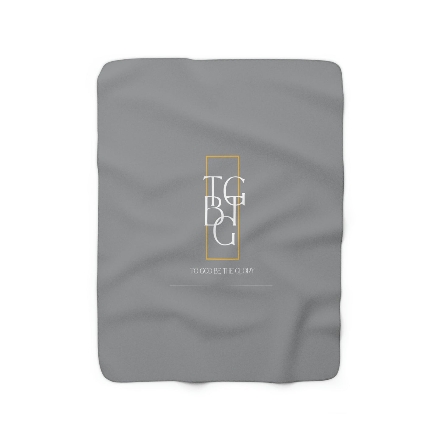 Grey TGBTG Sherpa Fleece Blanket