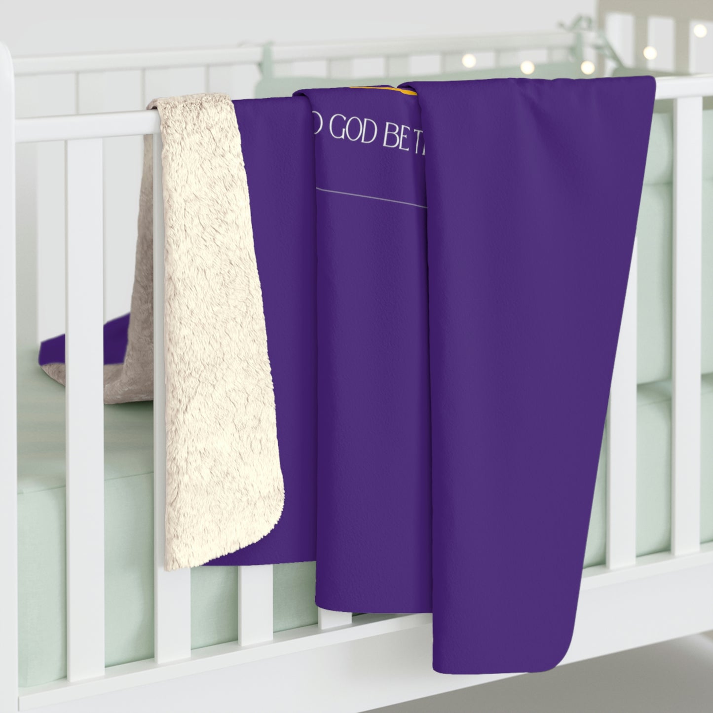 Purple TGBTG Sherpa Fleece Blanket