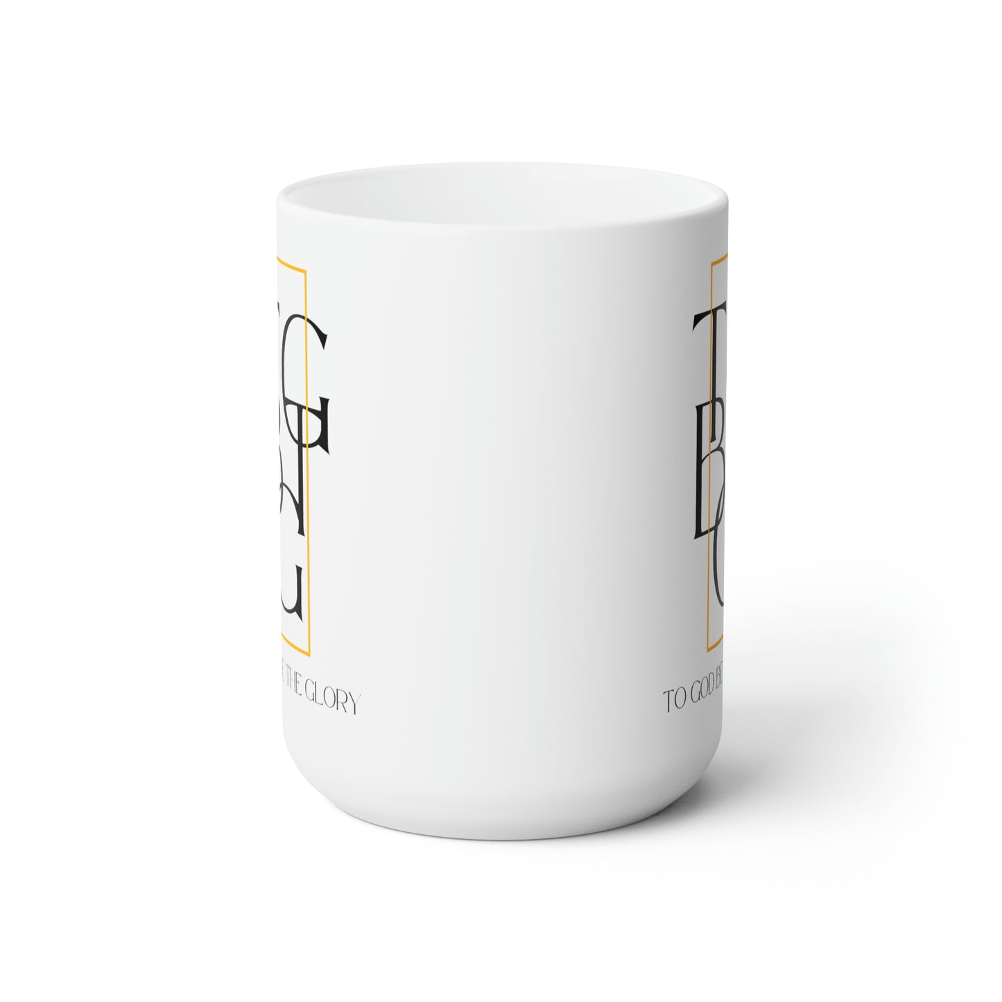 To God Be the Glory Ceramic Mug in White