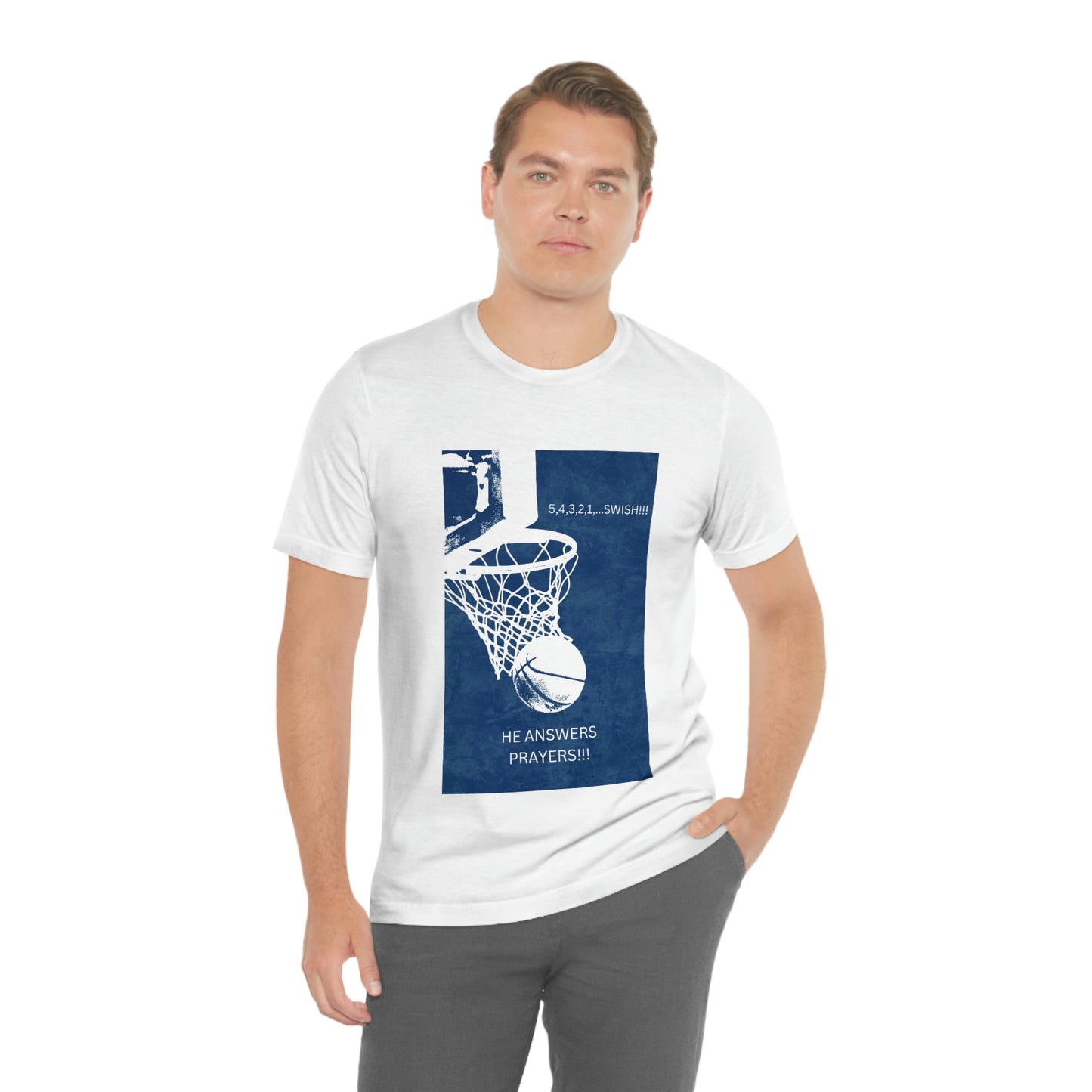 He Answers Prayers Unisex Jersey Short Sleeve Tee