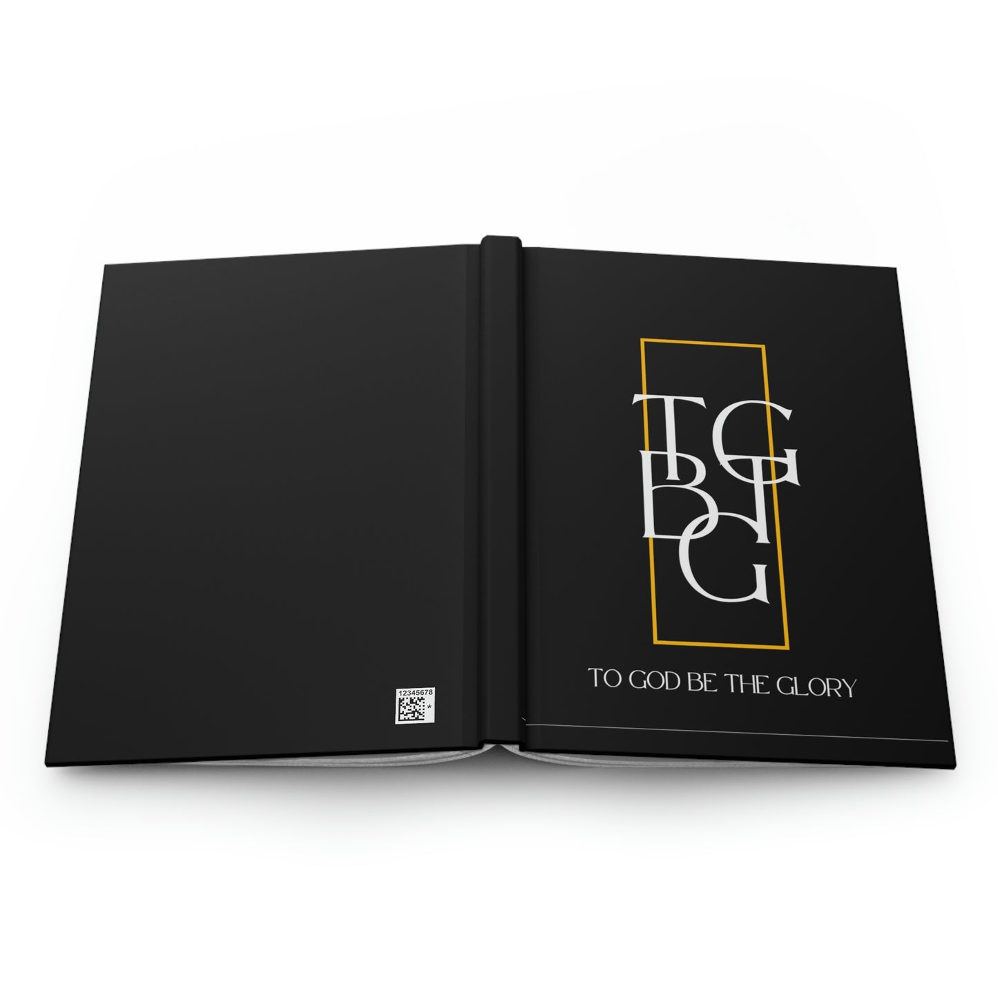 To God Be The Glory Journal in Black Hardcover
