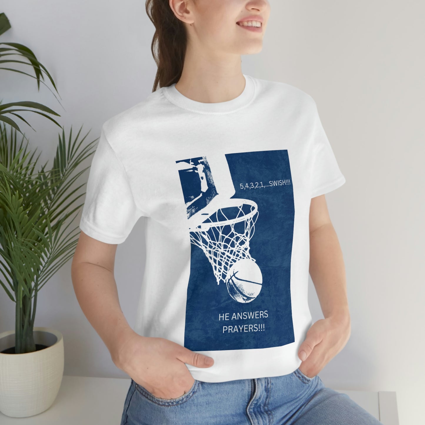 He Answers Prayers Unisex Jersey Short Sleeve Tee