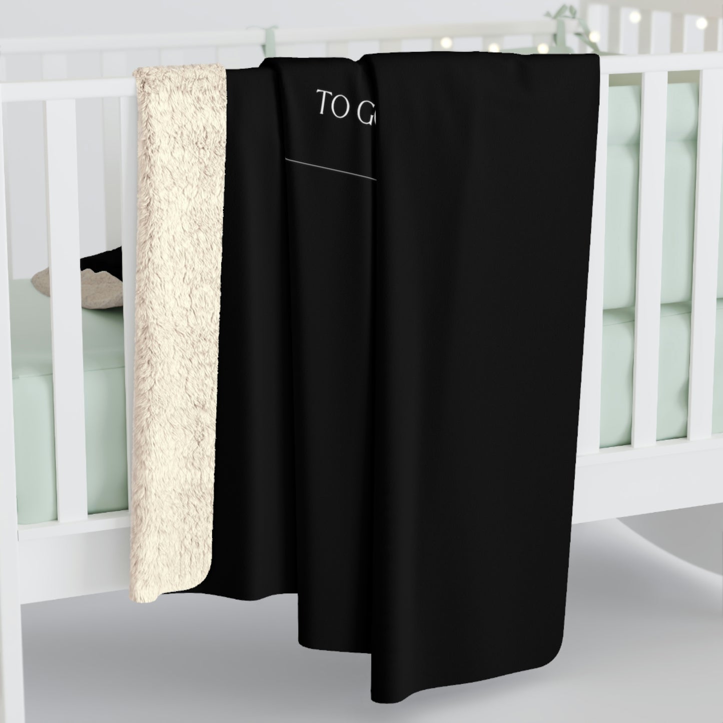 Black TGBTG Sherpa Fleece Blanket