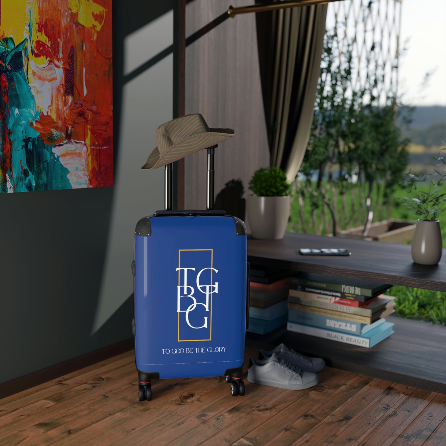 TGBTG White Lettering Suitcases
