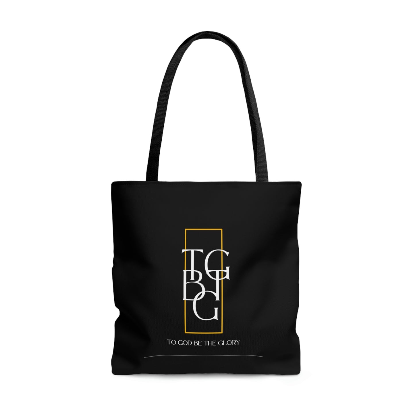 To God Be the Glory Tote Bag -Black