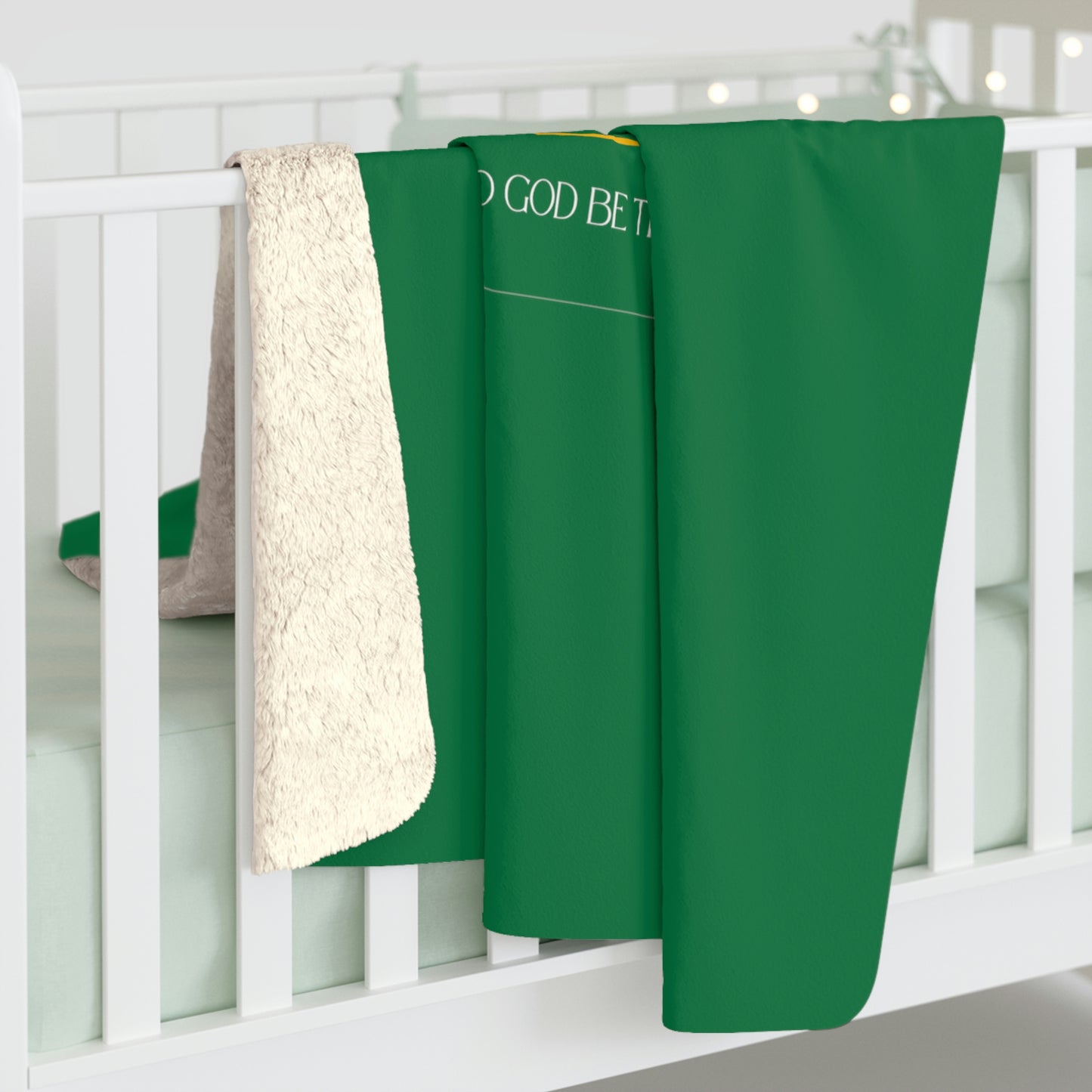 Green TGBTG Sherpa Fleece Blanket