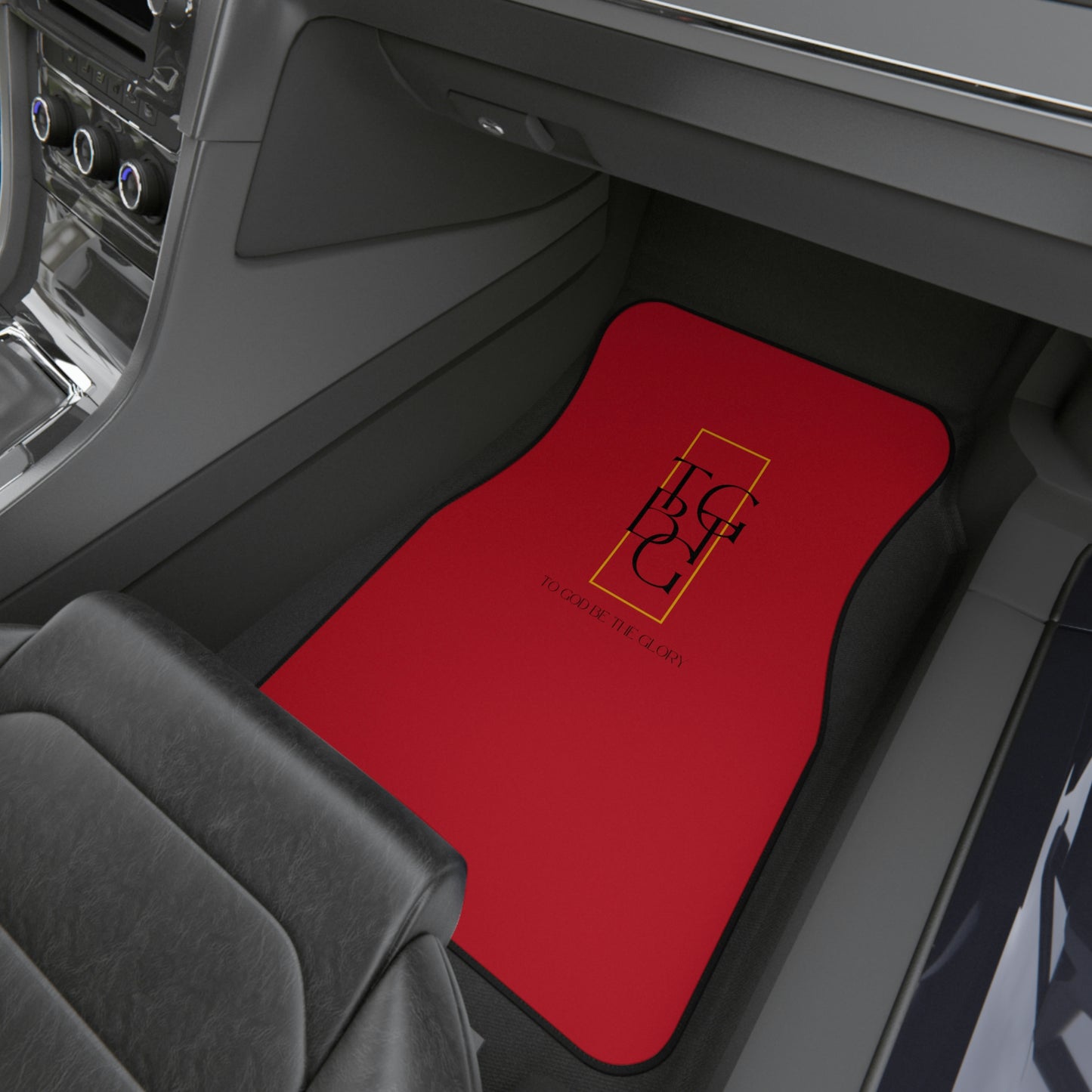TGB TG Black Lettering Car Mats (2x Front)