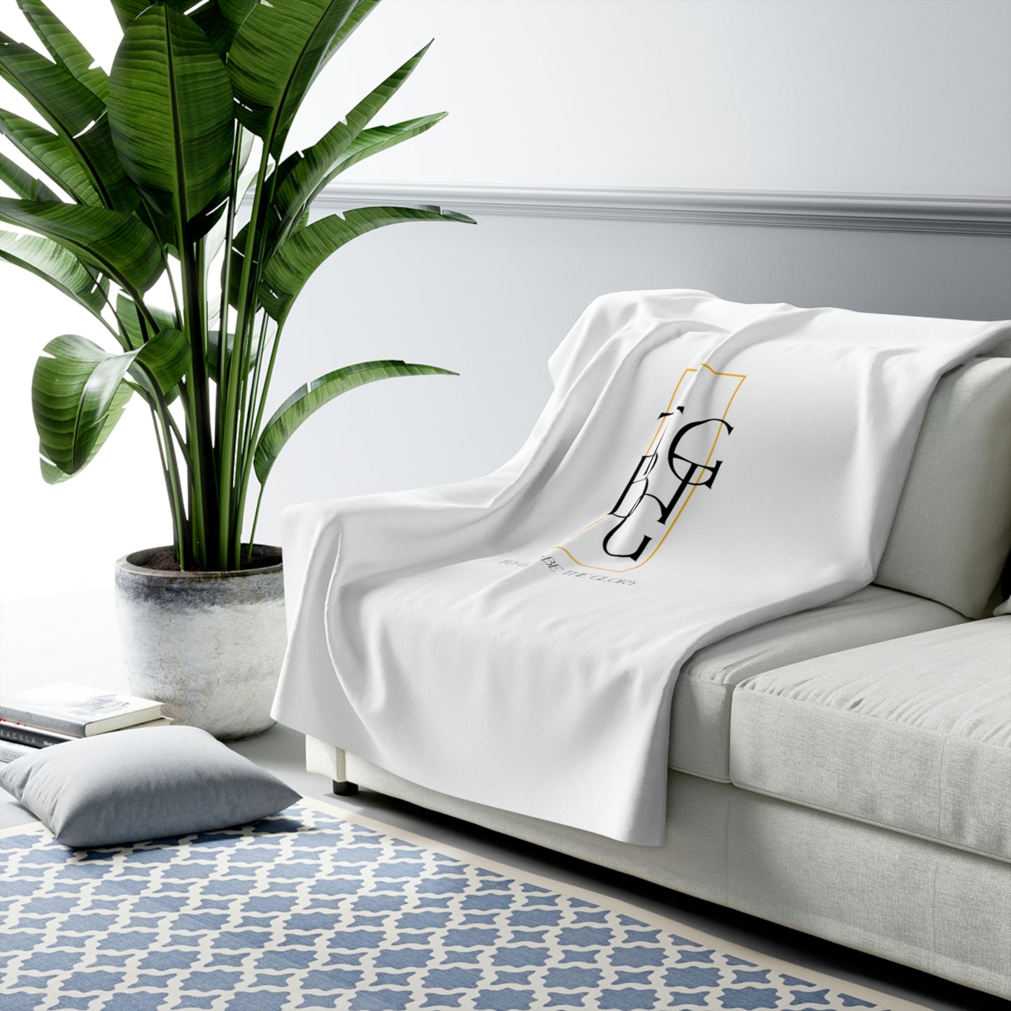 White TGBTG Sherpa Fleece Blanket