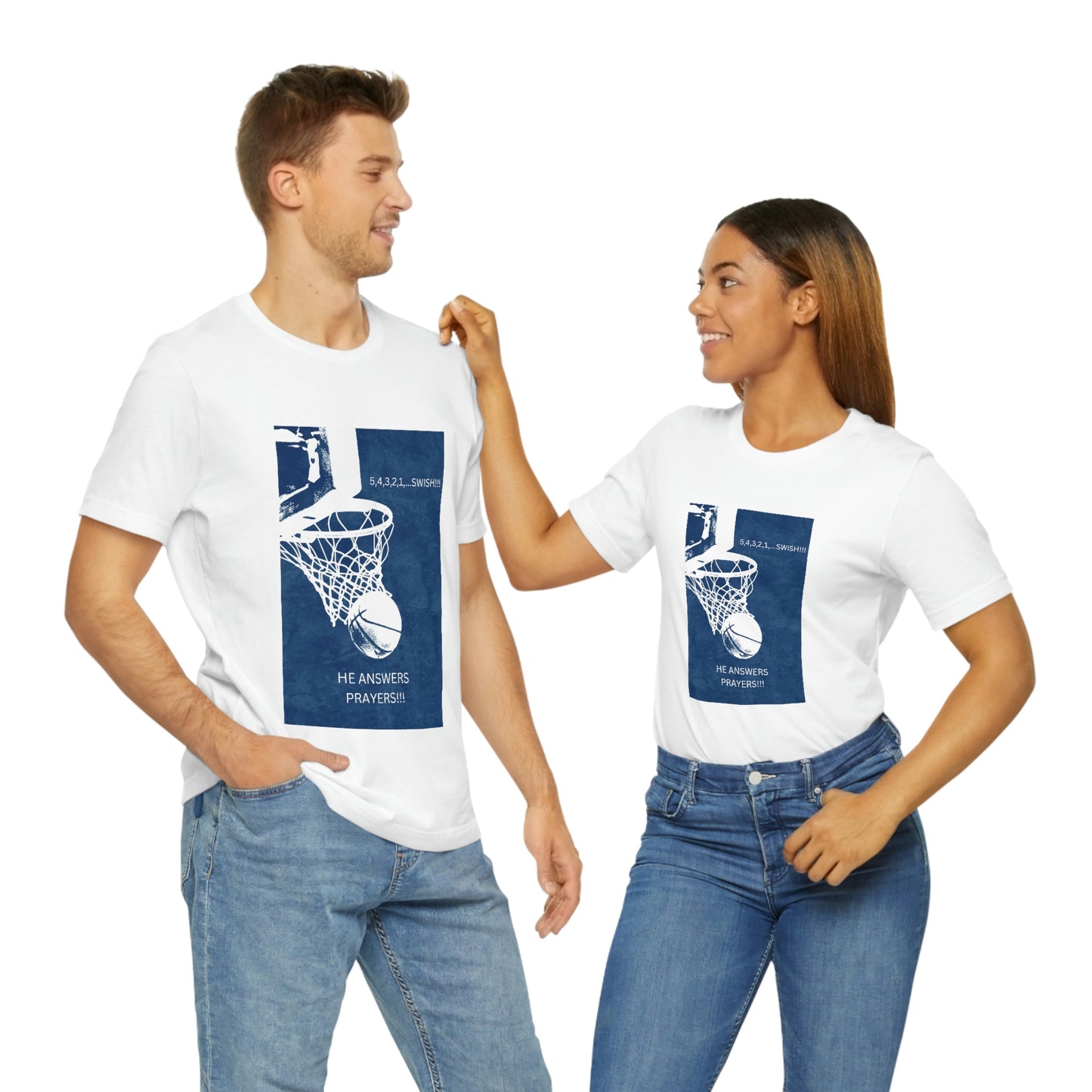 He Answers Prayers Unisex Jersey Short Sleeve Tee