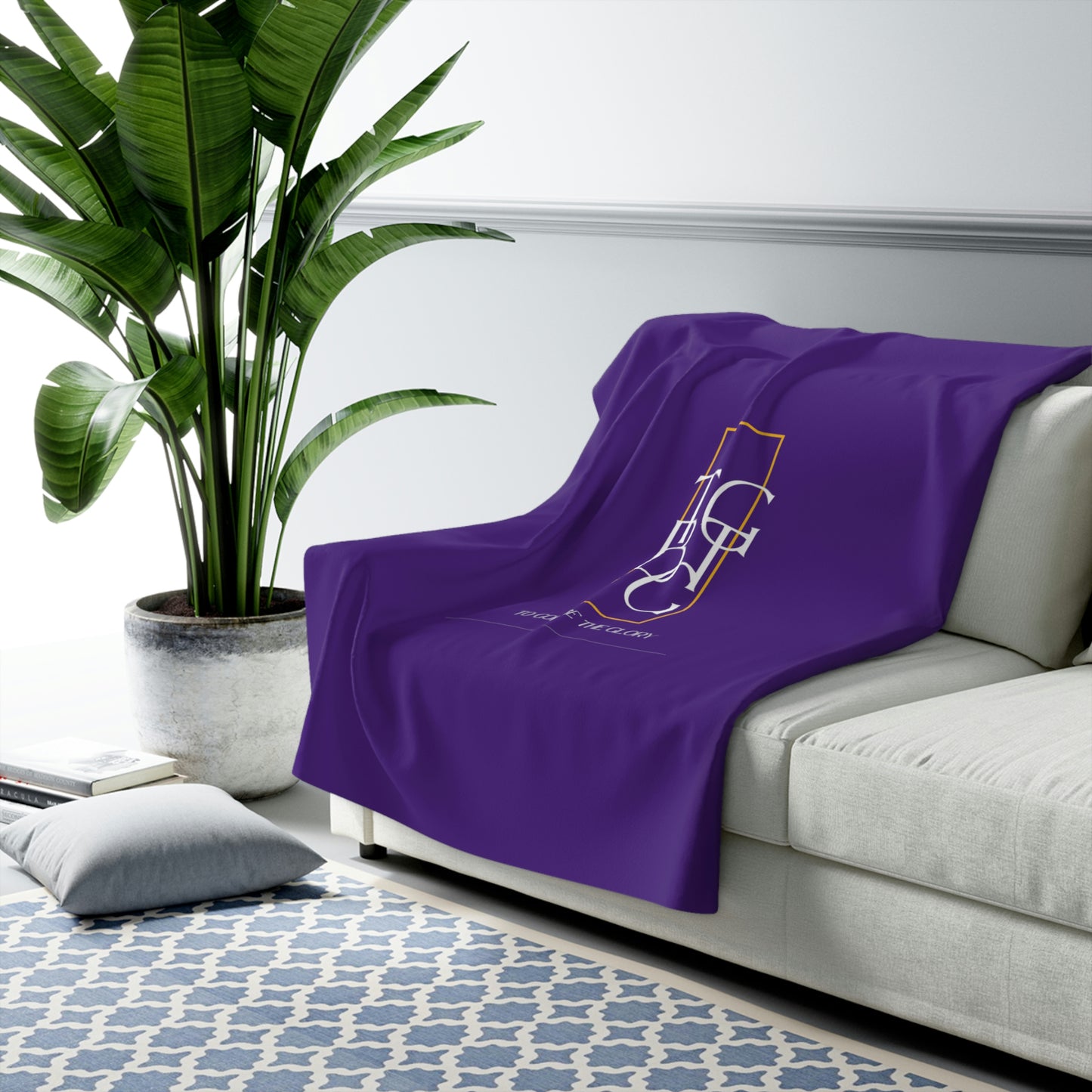 Purple TGBTG Sherpa Fleece Blanket