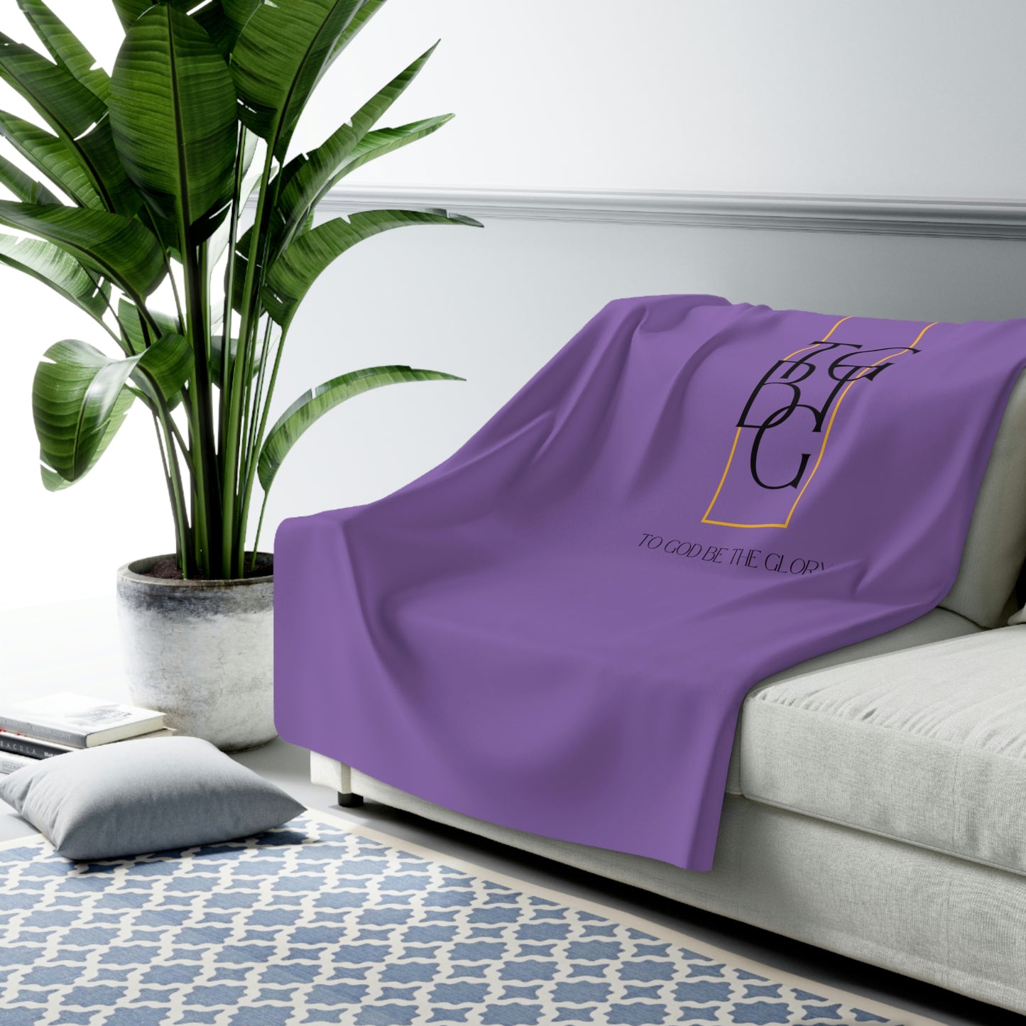 Light Purple TGBTG Sherpa Fleece Blanket