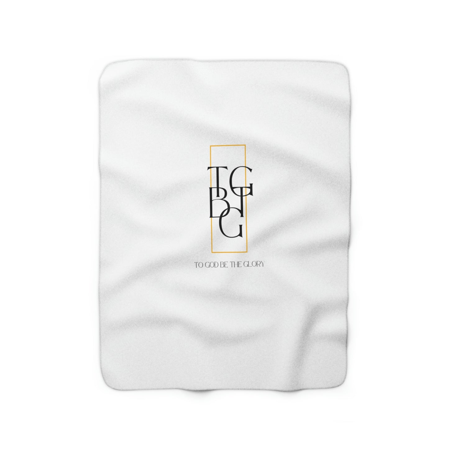 White TGBTG Sherpa Fleece Blanket