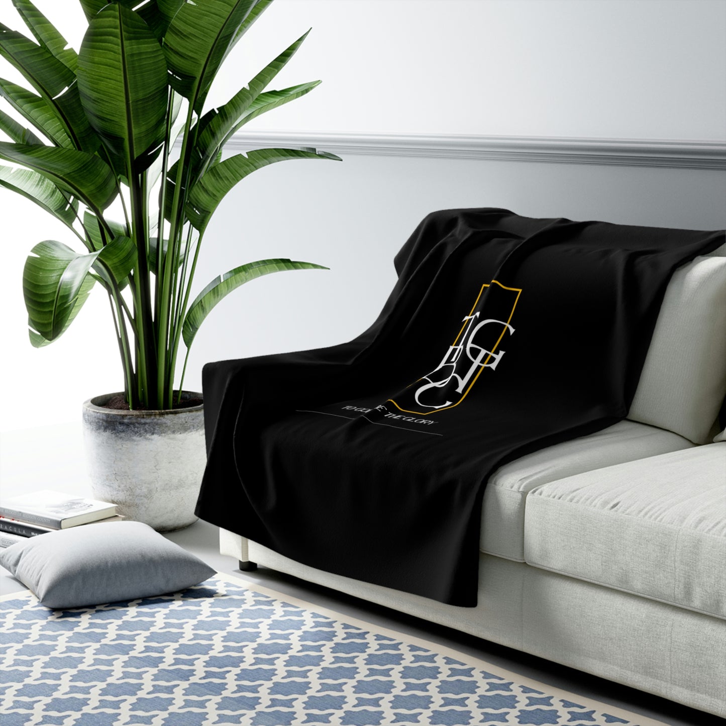 Black TGBTG Sherpa Fleece Blanket