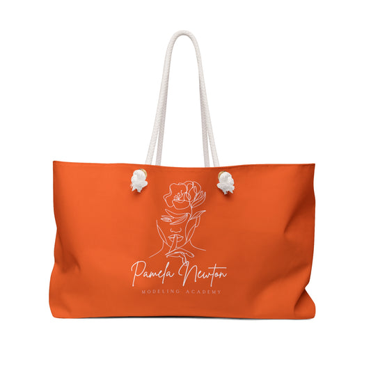 Pamela Newton Modeling Academy Orange  Weekender Bag