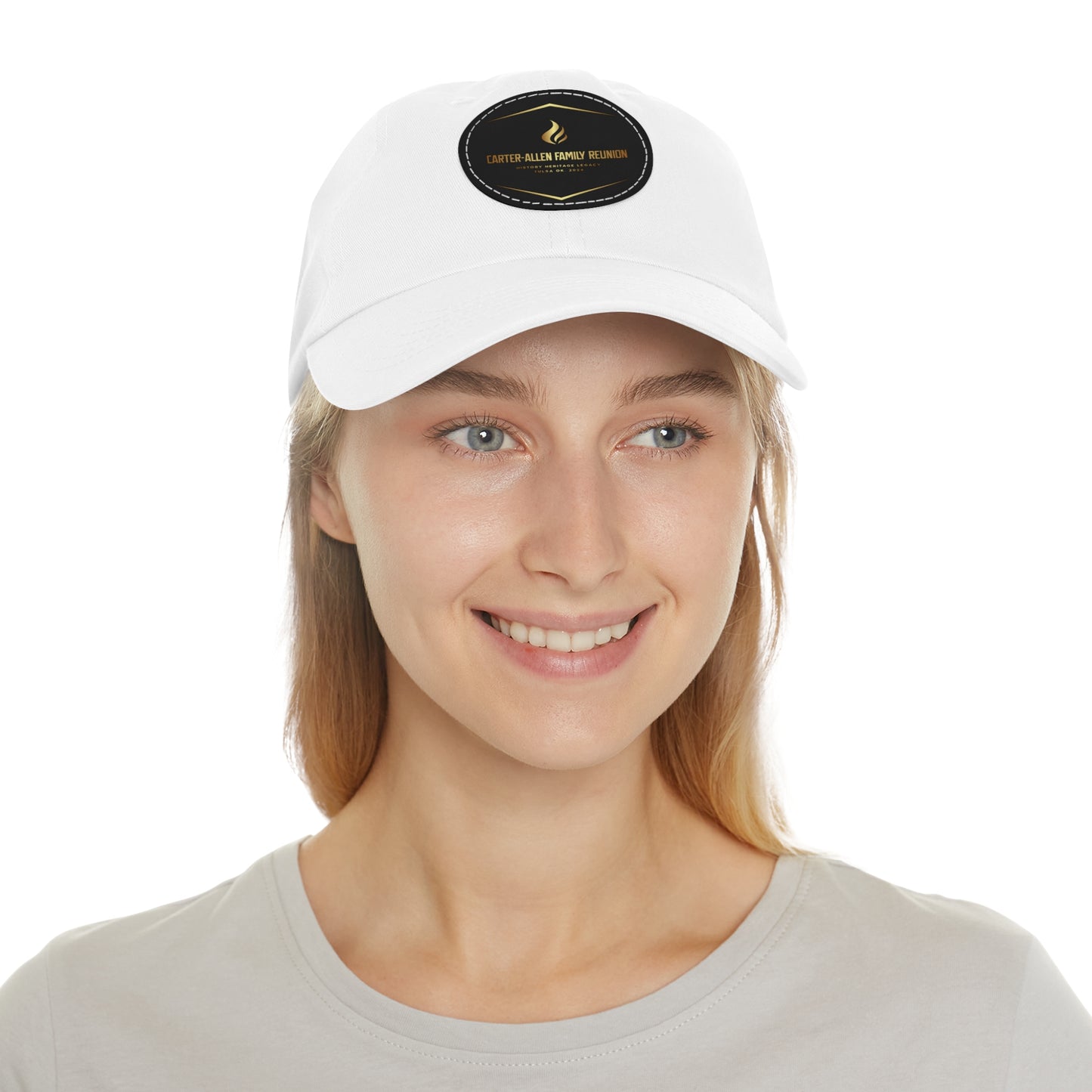 Carter Allen Dad Hat with Leather Patch (Round)