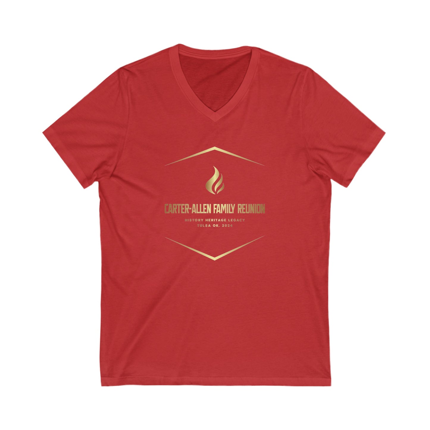 Carter-Allen Unisex Jersey Short Sleeve V-Neck Tee