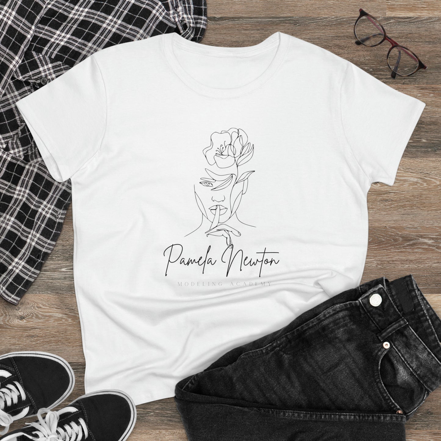 Pamela Newton Modeling Academy Women's Midweight Cotton Tee