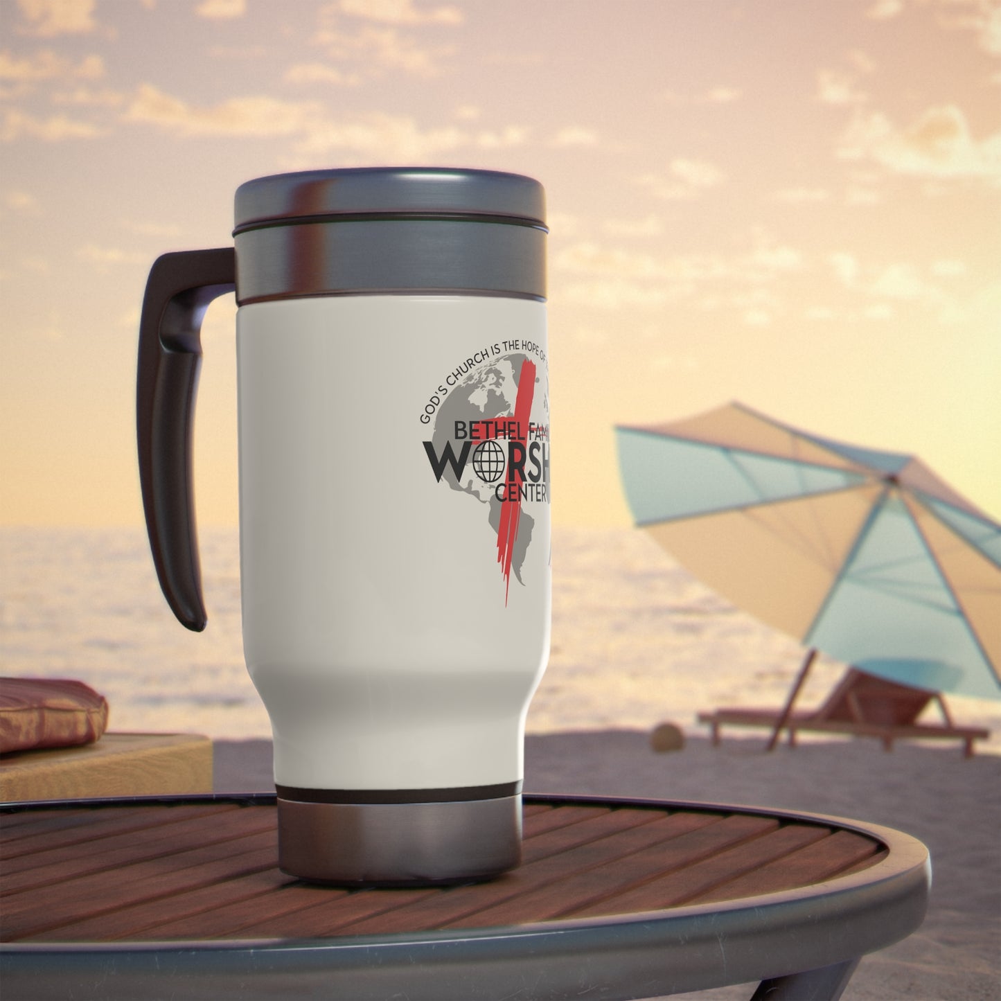 BFWC  Stainless Steel Travel Mug with Handle, 14oz