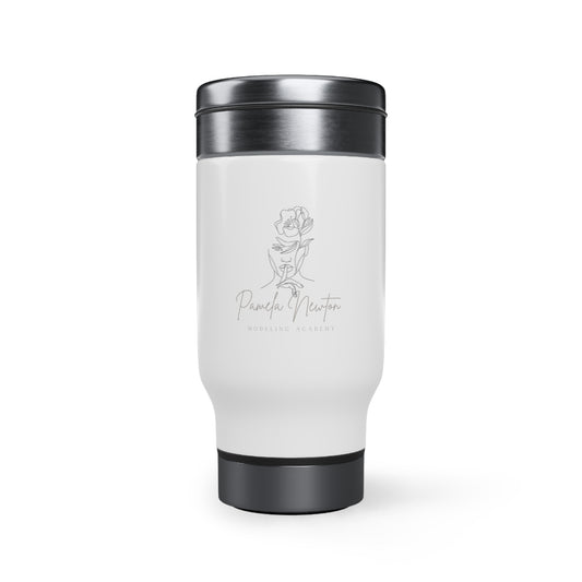 Pamela Newton Modeling Academy Stainless Steel Travel Mug with Handle, 14oz