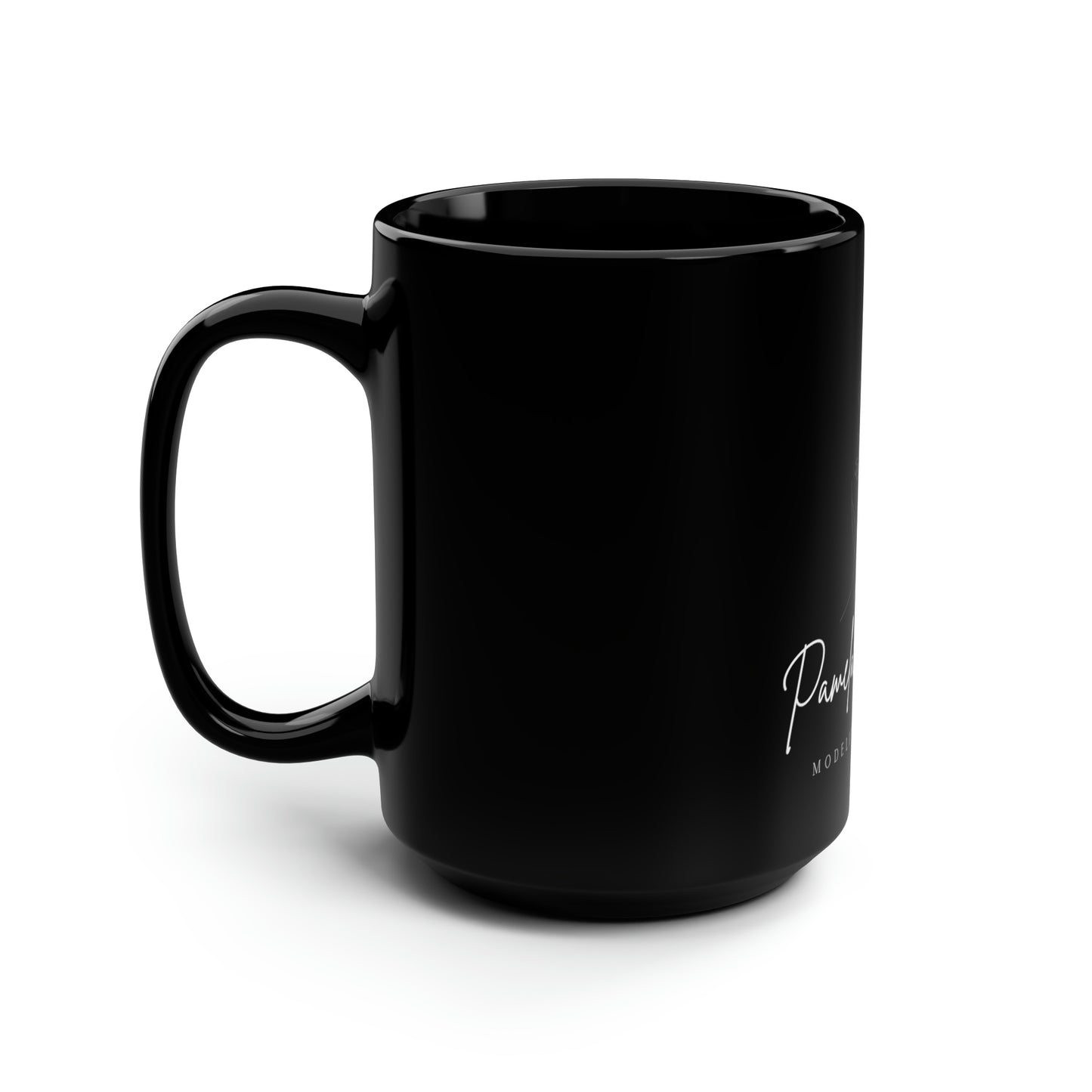 Pamela Newton Modeling Academy Black Mug, 15oz