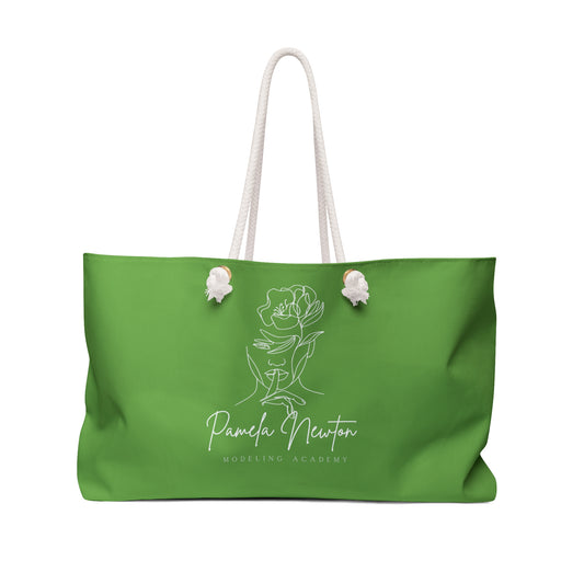 Pamela Newton Modeling Academy Light Green  Weekender Bag