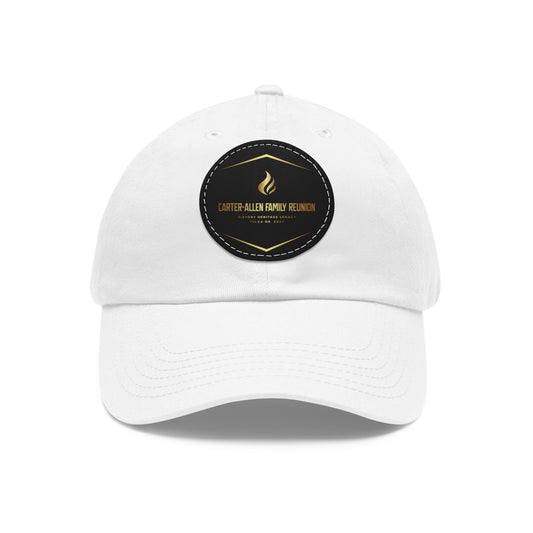 Carter Allen Dad Hat with Leather Patch (Round)