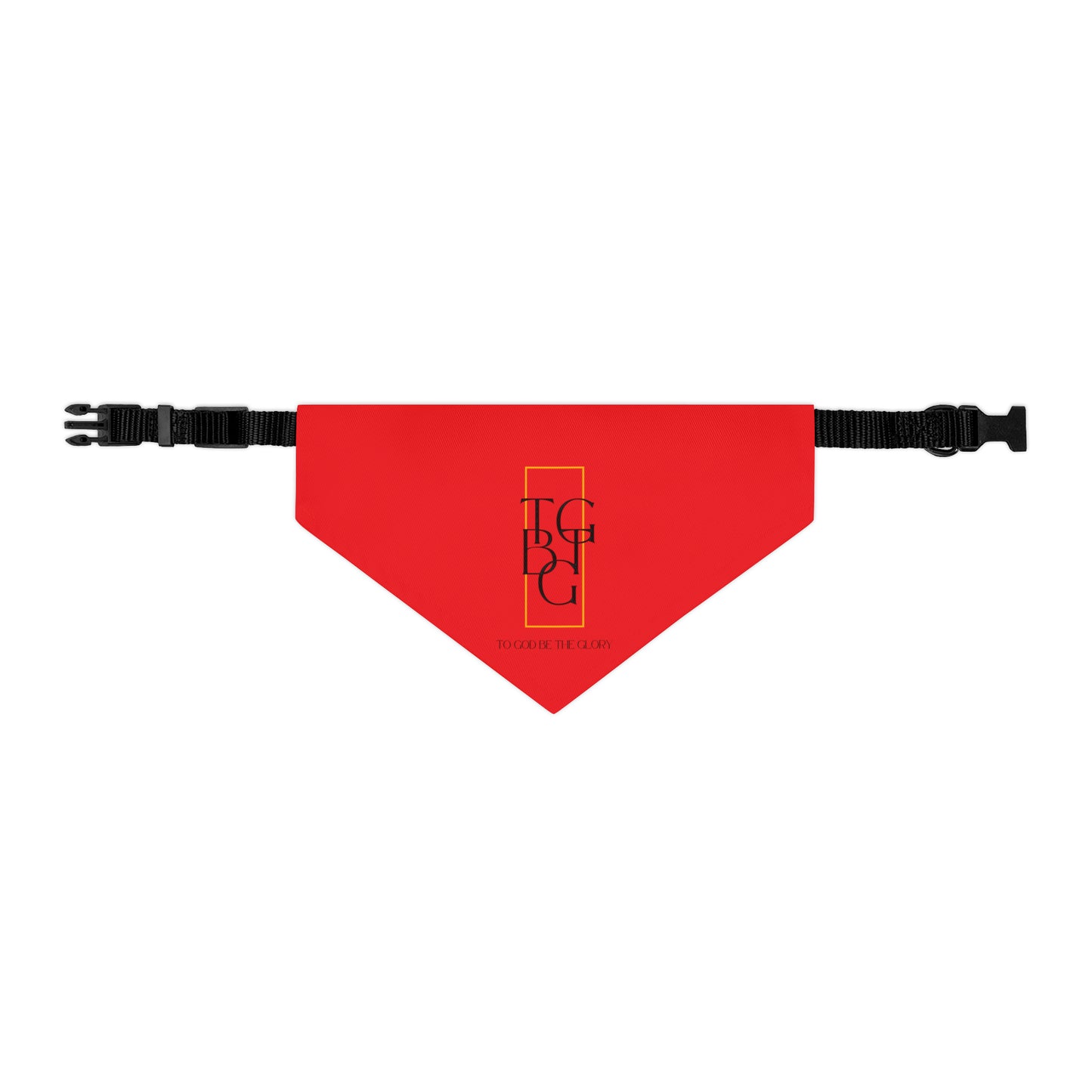 TGBTG Red Pet Bandana Collar Black Letters