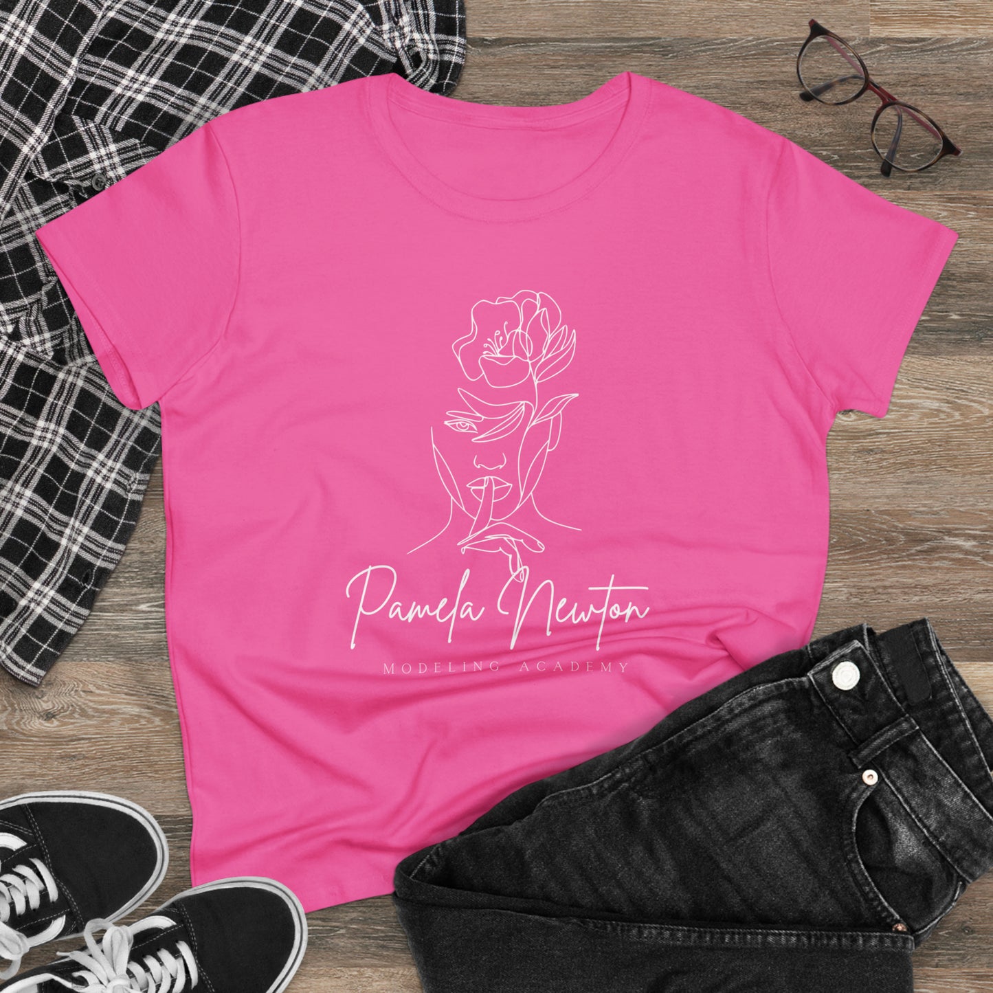 Pamela Newton Modeling Academy Women's Midweight Cotton Tee