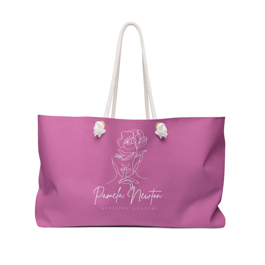 Pamela Newton Modeling Academy Light Pink  Weekender Bag