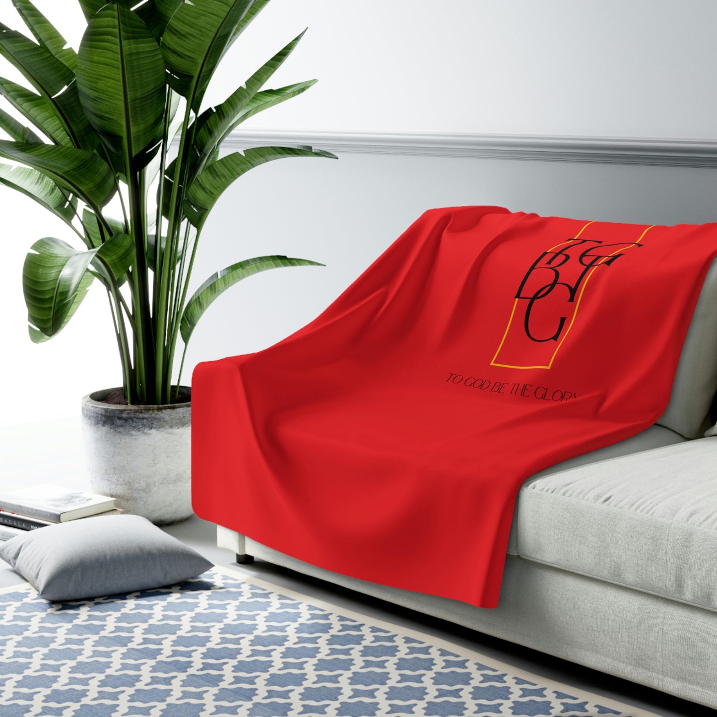 Red TGBTG Sherpa Fleece Blanket