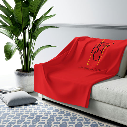 Red TGBTG Sherpa Fleece Blanket