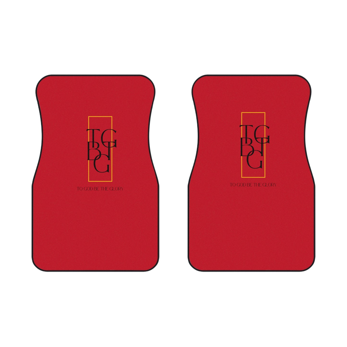TGB TG Black Lettering Car Mats (2x Front)