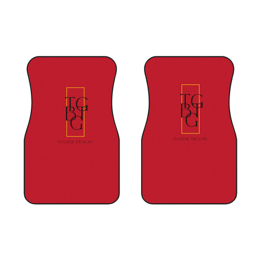 TGB TG Black Lettering Car Mats (2x Front)